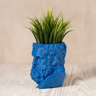 Hercules' Strength: Eco-friendly Greek Mythology Inspired Head Planter - Cobalt Royal Blue