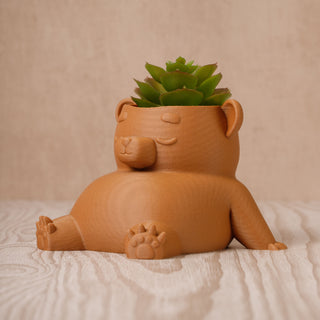 Eco-Friendly Dream Bear Plant Pot: Sustainable 3D Printed PLA Home Décor