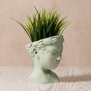 Venus Elegance: Eco-Friendly 3D-Printed Head Planter - Sage