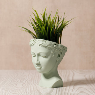 Venus Elegance: Eco-Friendly 3D-Printed Head Planter - Sage