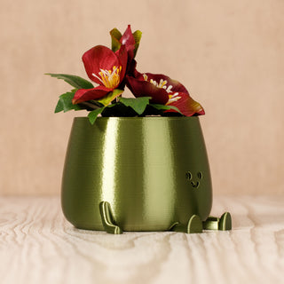 Happy Pot Planter - Silk Olive