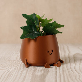 Happy Pot Planter - Brass