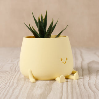 Happy Pot Planter - Almond Yellow