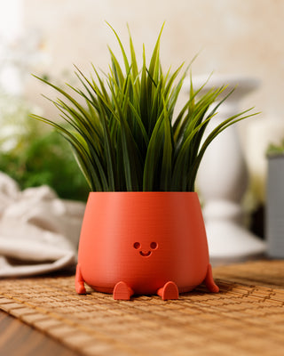 Happy Pot Planter - Matte Red Brick