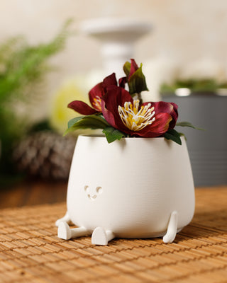 Happy Pot Planter - Milky Matte White