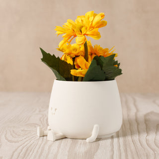 Happy Pot Planter - Milky Matte White