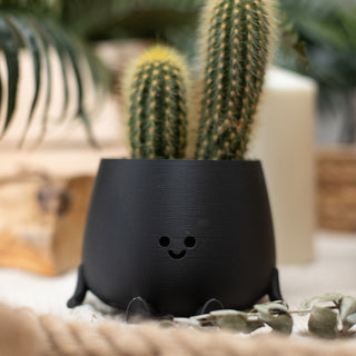 Happy Pot Planter - Matte Black