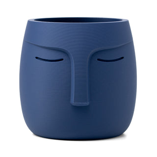 Nordic Face Pot Planter - Dark Blue