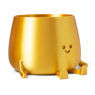 Happy Pot Planter - Gold
