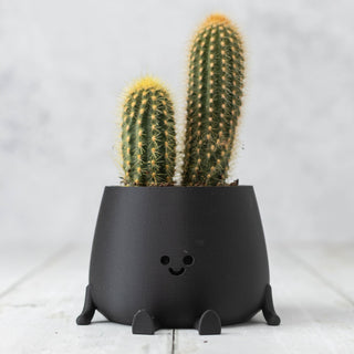 Happy Pot Planter - Matte Black