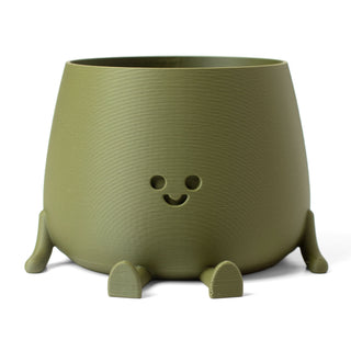 Happy Pot Planter - Matte Green
