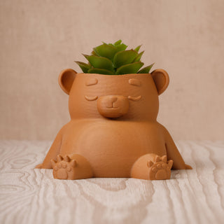 Eco-Friendly Dream Bear Plant Pot: Sustainable 3D Printed PLA Home Décor