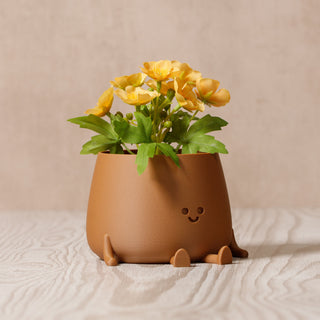 Happy Pot Planter - Dark Wood