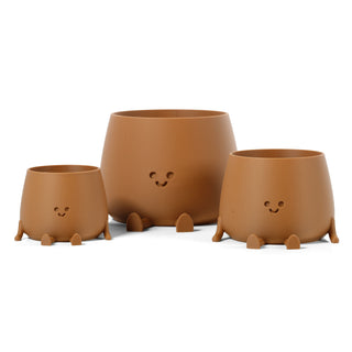 Happy Pot Planter - Dark Wood