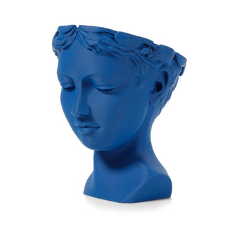 Venus Elegance: Eco-Friendly 3D-Printed Head Planter - Cobalt Blue