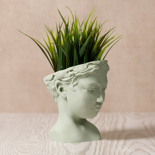 Venus Elegance: Eco-Friendly 3D-Printed Head Planter - Sage
