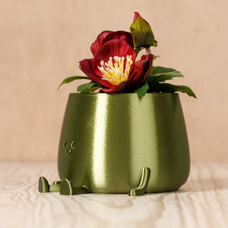 Happy Pot Planter - Silk Olive