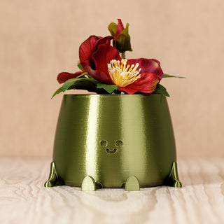 Happy Pot Planter - Silk Olive