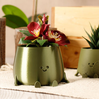 Happy Pot Planter - Silk Olive