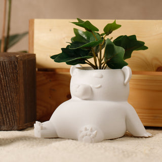 Eco-Friendly Dream Bear Plant Pot: Sustainable 3D Printed PLA Home Décor