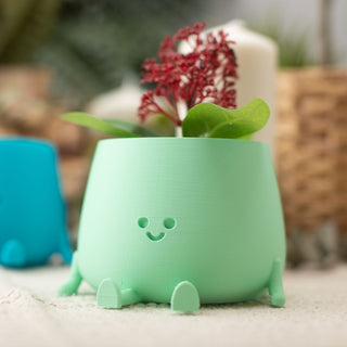 Happy Pot Planter - Mint Green