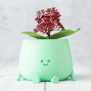 Happy Pot Planter - Mint Green